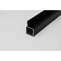 Eztube Extrusion for 3/4in Flush Panel  Black, 60in L x 1in W x 1in H, QR 1 End 100-110-5 BK 1QR